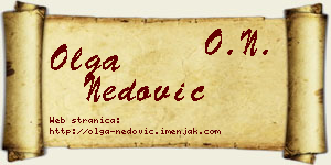 Olga Nedović vizit kartica